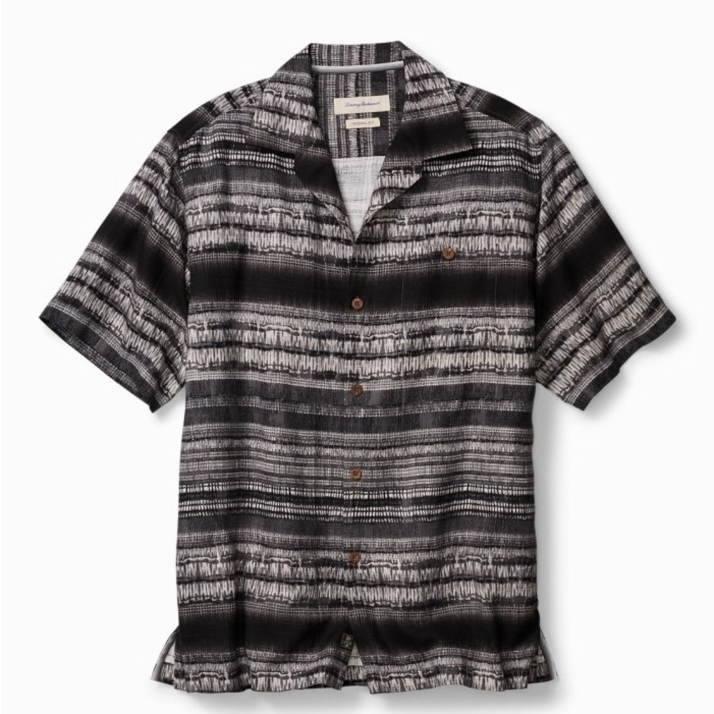 Tommy Bahama Tripoli Tie Dye Camp Patterned Shirt